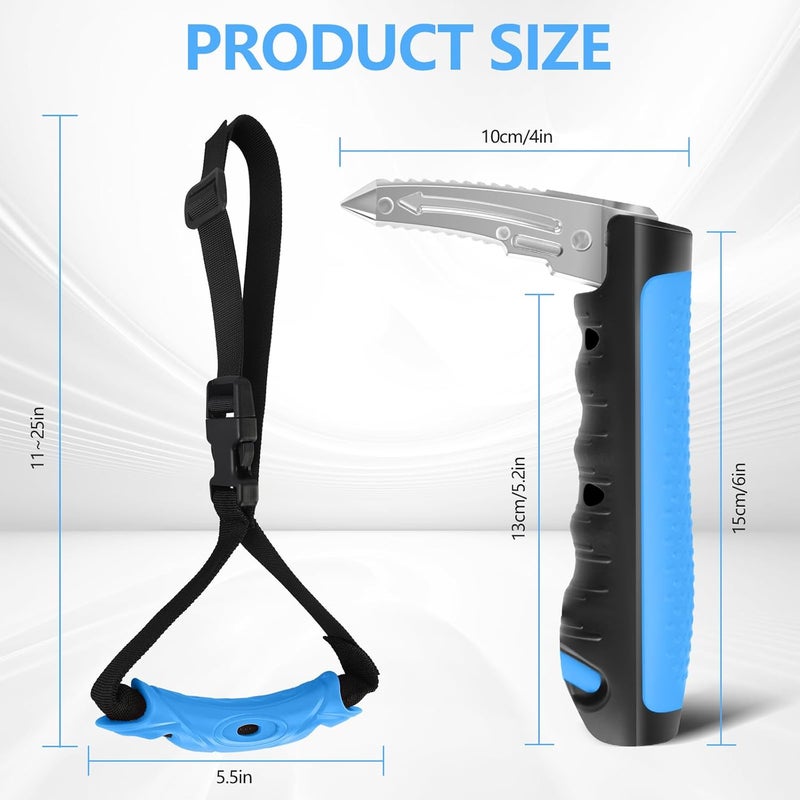 Kaiedos Car Door Handle for Elderly - 2026 New 3-in-1 Car Handle Assist, 2 Pack Auto Cane Portable Vehicle Support Handle Door Assist Bar, Max Load 500 Lbs, Anti-Slip Design (Blue-Car Handle +Strap) - Image 3